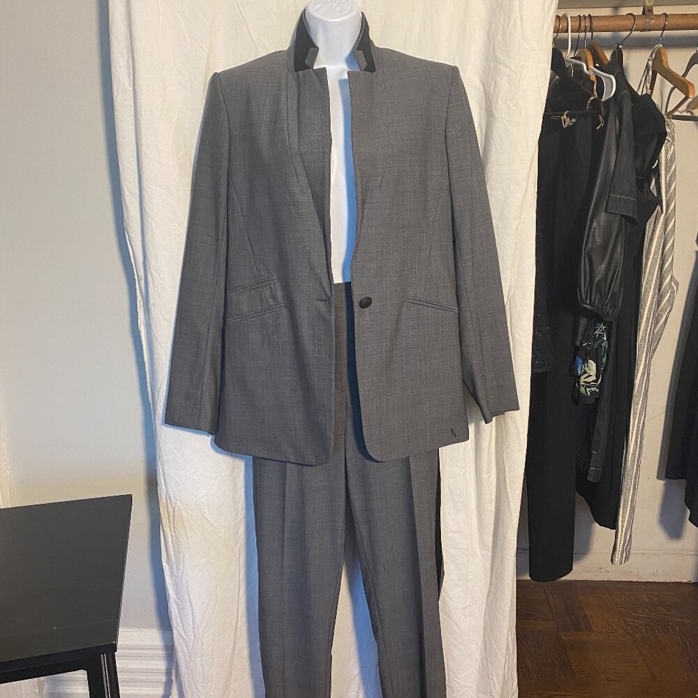 Rag & Bone Ridley Stretch Grey Virgin Wool Pants & Blazer - Size 6 W/Tags!